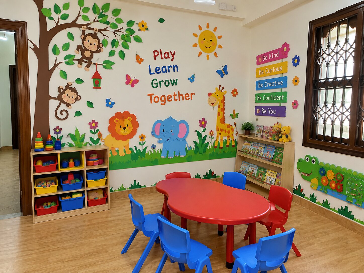 Colourful and stimulating KidDreams classroom